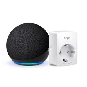 Echo Dot (5. Generation) | Anthrazit + TP-Link Tapo P110MA WLAN-Steckdose mit Energieverbrauchskontrolle, Funktionert mit Alexa – Smart Home-Einsteigerpaket