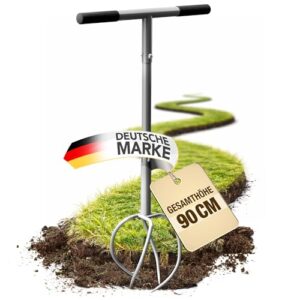 easimo | Gartenkralle mit T-Griff | Handkultivator & Bodenlockerer | Twist Tiller zum Boden Lockern, Belüften & Unkraut Entfernen | Garten Werkzeug