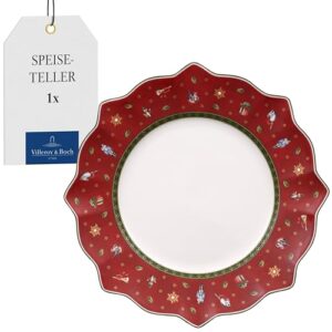 Villeroy & Boch – Toy’s Delight Speiseteller 28,5 cm Rot und Weiß, Xmas