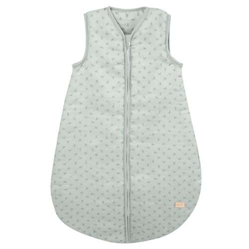 roba Babyschlafsack Lil Planet 70 cm – Schlafsack aus Bio-Baumwolle – Musselin – GOTS & Oeko-TEX Standard 100 – Frosty Green