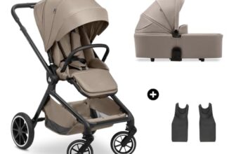 hauck Kombikinderwagen mit Babyschalen Adapter, Move N Care Set Mocha