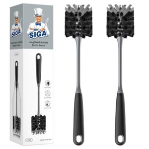 MR.SIGA Flaschenbürste mit langem Stiel und kratzfreier Bürste