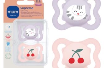 MAM Supreme Schnuller, 0-6 Monate, Katze/Kirsche, 2 Stück