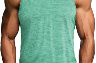 MAGCOMSEN Herren Tank T-Shirt Atmungsaktiv Muskelshirt Ärmelloses Sport Funktionsshirt Herren Gym Workout Tanktops Quick Dry Bodybuilding Shirts Sommer Outdoor Unterhemd Hellgrün L