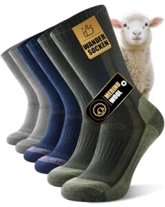 Veximora Merino Wandersocken Herren Damen Thermosocken Mehrfarbig 39-42