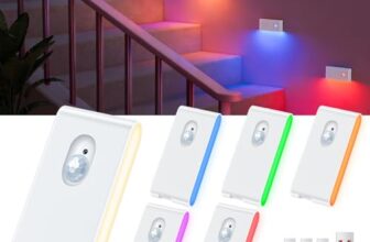 WILLED RGB & Warmweiß Nachtlicht Mit Bewegungsmelder, Aufladbar Treppenbeleuchtung, bewegungsmelder Innenlicht mit 2 Modi, Nachtlicht Kinder für Treppe, Schlafzimmer, Flur, Küche, Badezimmer