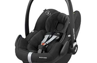Maxi-Cosi Pebble Pro i-Size Babyschale, Kindersitz für Neugeborene, ab der Geburt bis ca. 12 Monate, 45 bis 75 cm, Essential Black