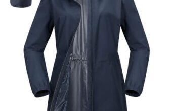 Outdoor Ventures Damen Wasserdicht Regenjacke Lang Windbreaker mit Kapuze