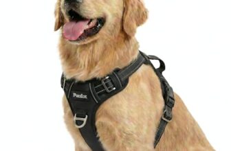 Funfox Anti Zug Hundegeschirr Grosse Hunde mit Frontclip, Schwarz