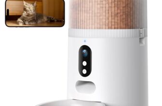 Faroro Futterautomat Katze WiFi, 3MP HD Video Katzenfutter Automat mit Nachtsicht, 4L Futterspender für Katzen/Hunde mit Zwei-Wege-Audio, APP-Steuerung, Bewegungserkennung & Doppelte Kraft