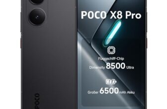 Xiaomi Poco X8 Pro 12+512GB, Unlocked, Dimensity 8500-Ultra, 6500mAh, 50MP Sony IMX882 OIS, AMOLED, Schwarz, 3J Garantie