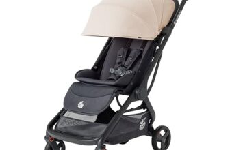 Ergobaby Metro3 Kinderwagen Buggy mit Liegefunktion, Baby-Buggy ab Geburt bis 22kg (0-4 Jahre), Zusammenklappbar und Autositz Kompatibel, höhenverstellbarer Griff, ergonomischer Sitz, Natural Beige