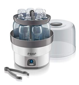 reer VapoMax Sterilisator für Babyflaschen, Dampfsterilisator, 6 Flaschen