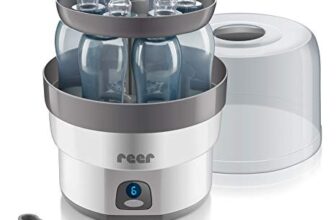 reer VapoMax Sterilisator für Babyflaschen, Dampfsterilisator, 6 Flaschen