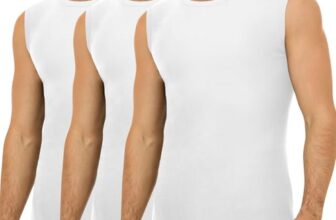 Falechay 3er Pack Unterhemd Herren Tank Top Ärmelloses Unterhemden Weiß L