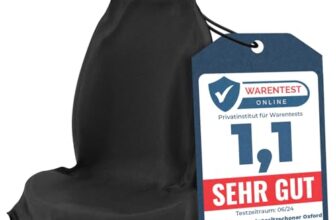 Upgrade4cars wasserdichter Autositzschoner Vordersitze Schwarz Universal