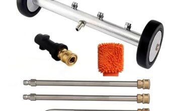 Unterbodenwäsche Auto für Hochdruckreiniger, Auto Hochdruck Unterbodenreiniger mit 3 Verlängerungsrohren & 1/4 Zoll Schnellanschluss, 4000 PSI für Garten, Wohnmobil, Gehweg, SUV