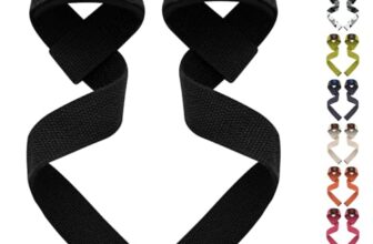 WFX Zughilfen Krafttraining & Bodybuilding, gepolsterte Zughilfen mit rutschfestem Griff für Deadlifts und Powerlifting, Gym Zubehör für Frauen & Männer (Lifting Straps) (Schwarz)