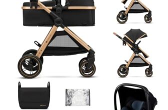 Kinderkraft ESME Kinderwagen 3in1 mit Babyschale i-Size, faltbar, Schwarz