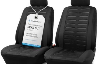 Upgrade4cars Autositzbezüge Set Vordersitze Version 2026 Schwarz Universal