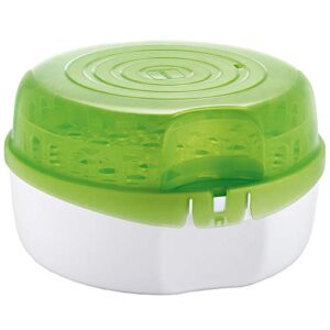 MAM Mikrowellen-Sterilisator inkl. Anti-Colic Flasche 160 ml, weiß/grün