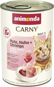 animonda Carny Adult Katzen Nassfutter Pute + Huhn + Shrimps (6 x 400g)