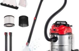 LEHMANN Waschsauger mit 20L-Behälter – 1600W – Polsterreiniger Gerät mit HEPA-Filter – 4,3L Reinigungsmitteltank – Teppichreiniger mit Sprühfunktion – Nass-/Trockensauger für Teppich und Polster
