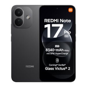 Xiaomi REDMI Note 17 Pro 5G, Smartphone 8+512 GB, Black, 8340 mAh Akku