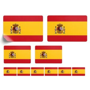 10 Stück Flaggen Aufkleber Spanien Set Sticker Espana Spain Autoaufkleber
