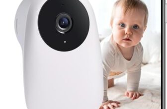 nooie Babyphone mit Kamera, Baby Kamera WLAN, Baby Monitor with Camera und APP, Gegensprechfunktion 1080P HD Nachtsicht Kompatibel mit Alexa und 2.4Ghz WiFi, Bewegungs Geräuscherkennung, Indoor