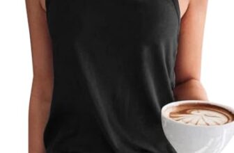 GeGekoko Damen Tank Top Basic Sommer Tanktops Rundhals Ärmellose Oberteile Tops Sexy Cami Blusentop Schwarz L
