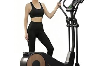 Crosstrainer für Zuhause, Aeriflo M100 8kg Schwungmasse Ellipsentrainer mit Kinomap App, 42cm Schrittlänge & Pulsmesser, Leises Magnetbremssystem, 80% Vormontiert, bis 150kg Belastbarkeit