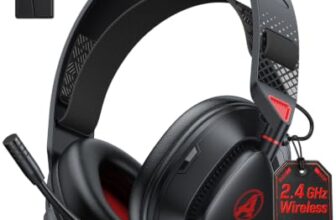 Gaming Headset Wireless für PS5 PS4 PC MAC Handy, 2.4Ghz(USB & Typ-C)+ BT