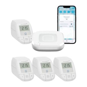 Homematic IP Heizungssteuerung für 4 Heizkörper zur Einzelraumregelung mit App., Weiß (Thermostat Basic)