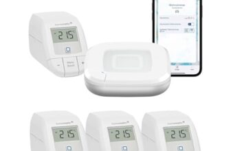 Homematic IP Heizungssteuerung für 4 Heizkörper zur Einzelraumregelung mit App., Weiß (Thermostat Basic)