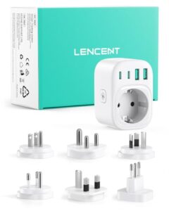 LENCENT Reiseadapter Weltweit Set Typ B, D, G, I, L, O, Universal Adapter
