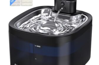 AIAUON Katzenbrunnen kabellos 118oz/3,5L Drahtlos & Ultra-leise (2Filters)