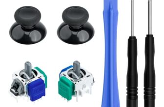 Tolesum TMR Effect Joystick Stick Analog Ersatz Kit für Xbox Series X/S, Xbox One, Xbox One X/S Controller mit Reparatur Werkzeuge(Schweißen erforderlich) No Drift-Schwarz