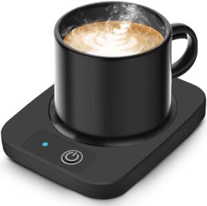 Azyh Tassenwärmer für Kaffee, 55℃ Smart Schreibtisch Tassenwärmer, Elektrischer Kaffeewärmer mit Aluminium-Metallplatte für den Schreibtisch, Teewärmer Erwärmen von Kaffee Milch Kakao