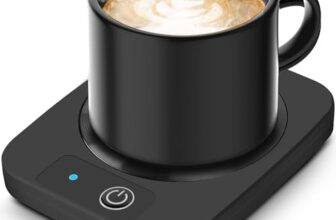 Azyh Tassenwärmer für Kaffee, 55℃ Smart Schreibtisch Tassenwärmer, Elektrischer Kaffeewärmer mit Aluminium-Metallplatte für den Schreibtisch, Teewärmer Erwärmen von Kaffee Milch Kakao