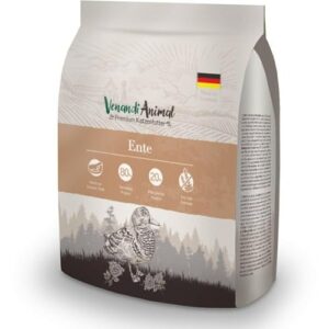 Venandi Animal – Premium Katzenfutter – Ente, mit viel frischem Geflügel, Trockenfutter, getreidefrei 1er Pack (1 x 300g)