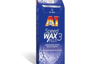 DR. WACK – A1 Speed Wax Plus 3 500 ml – Autowachs mit Wasserabperl-Effekt – Besserer Schutz & Glanz durch Carnauba-Booster-Technologie – Auto-Lackversiegelung – für alle Lacke – Hochwertige Autopflege