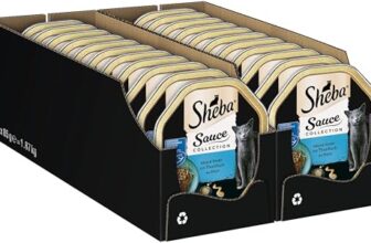 SHEBA Schale Nassfutter für Katzen Sauce Collection Sauce Lover mit Thunfisch MSC-Zertifiziert 2 x 11 x 85g