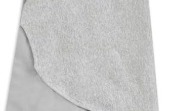 Halo Baby Schlafsack Swaddle | 1.5 Tog Sleepsack | 100% Baumwolle, Heather Grey für Neugeborene | Einfacher Zip -Zugriff von Windelwechsel | Tragbare Decke Grow -Bag | Jungen & Mädchen, 3-6 Monate