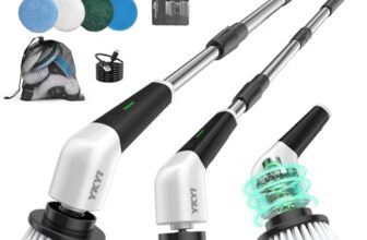 YKYI Elektrische Reinigungsbürste Bad, kabellos, 8 Köpfe, IPX7