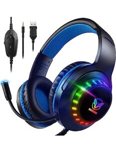Pacrate Gaming Headset mit Mikrofon für PS5 Nintendo Switch PS4 Xbox One PC