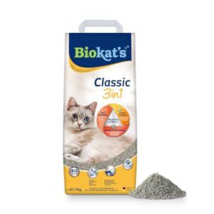 Biokat’s Classic 3in1 ohne Duft – Klumpende Katzenstreu mit 3 unterschiedlichen Korngrößen – 1 Sack (1 x 10 L)
