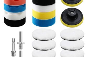 23 Stück 80mm Polierschwämme Pads,Polierset Auto, Polieraufsatz Auto Akkuschrauber,Polieraufsatz Akkuschrauber Set,für Poliermaschine Zum Polieren, Schleifen, Wachsen (80mm-23er Set)