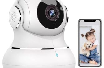 litokam Little elf Überwachungskamera Innen, 2K Babyphone mit Kamera mit Bewegungserkennung, 360°WLAN Kamera überwachung innen mit 2-Wege-Audio, Nachtsicht, Hundekamera Haustierkamera mit app, Alexa