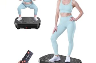 Kitire Vibrationsplatte für Lymphdrainage & Gewichtsreduktion, Rüttelplatte Fitness, Manueller & Automatischer Modus 9 Modi 99 Stufen,Bis 150kg, 3D Upgraded Vibration Plate Heimtrainer für Zuhause